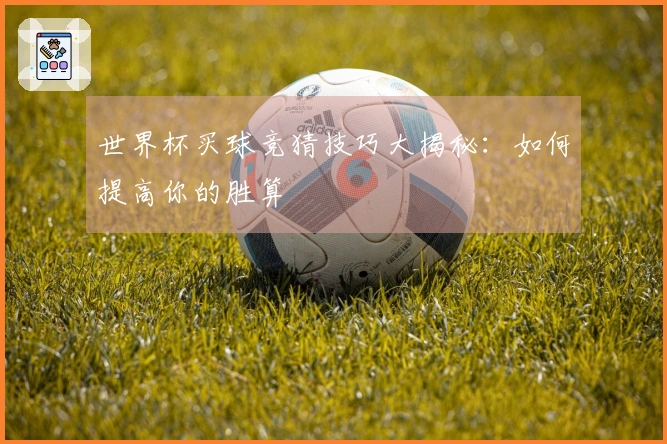 世界杯买球竞猜技巧大揭秘：如何提高你的胜算
